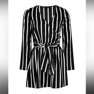 Black wrap mini dress